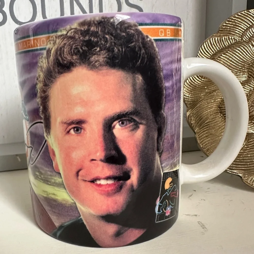 Vintage Dan Marino Miami Dolphins 1996 Coffee Ceramic Mug Fun Retro Vibes